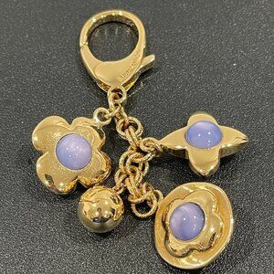Louis Vuitton Tresor Bag Charm/Key Holder Purple/Gold (JB1260)
